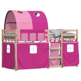 Bunk Bed without Mattress Pink 90x190 cm Solid Wood Pine 3283996