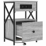 Bedside Cabinet Grey Sonoma 40 x 31 x 60 cm Engineered Wood 859496