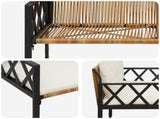 Outdoor Benches 2 -Seater 116 x 56 x 75 cm Poly Rattan 42025354
