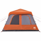 Family Tent Dome 10-Person Grey and Orange Quick Release 4004241