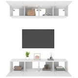 TV Cabinets 4 pcs White 80x30x30 cm Engineered Wood 3114182