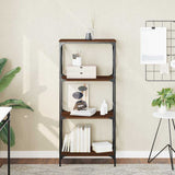 Bookcase 4-Tier Brown Oak 59x35x132 cm Engineered Wood 837621