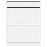 Shoe Cabinet ALTA White 77x35x96 cm Solid Wood Pine 353924
