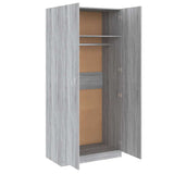 Wardrobe Grey Sonoma 90x50x200 cm Engineered Wood 815355