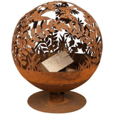 ZNTS Esschert Design Fire Pit Laser Cut Flowers Rust FF294 421281