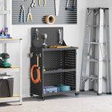 Tool Trolley Black 65 x 35 x 111 cm Cold-rolled Steel 874553