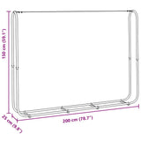 Firewood Rack 200x25x150 cm Galvanised steel 4100705
