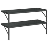 Wall Shelves 2 pcs 100x40 cm Black Stainless Steel 3214511
