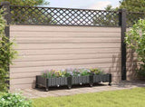 Garden Planter with Wheels Black 120 x 40 x 29 cm PP 3423042