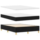 Box Spring Bed with Headboard Black 140 x 190 cm Fabric 3339695