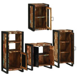 Bathroom Furniture Set 4 pcs Multicolour Solid Reclaimed Wood 3305701