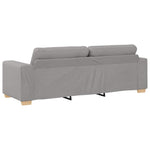 Sofa Set with Cushion 2 pcs Grey 221 x 78 x 80 cm Fabric 3324718
