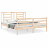 Bed Frame without Mattress King Size Solid Wood 3194706