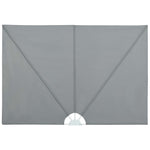 Collapsible Terrace Side Awning Grey 240x160 cm 44563