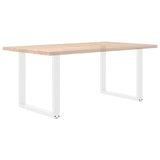 Dining Table Legs U-Shaped 2 pcs White 90x cm Steel 4013193