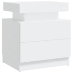 ZNTS Bedside Cabinet White 45x35x52 cm Engineered Wood 326849