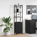 Book Cabinet Black Oak 40 x 24 x 161 cm Engineered Wood 883850