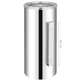 Ashtray Dustbin Silver Stainless Steel Medium Removable Covers 51095