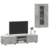 TV Cabinet Set FLORIN 3 pcs Concrete Grey Engineered Wood 3397927