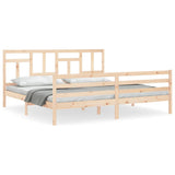 Bed Frame without Mattress 200x200 cm Solid Wood 3194981