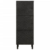 Highboard Black 40x33x110 cm Solid Wood Mango 356848