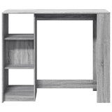 ZNTS Bar Table with Shelf Grey Sonoma 124x46x103.5 cm Engineered Wood 854396