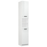 Bathroom Cabinet High Gloss White 32x34x188.5cm Engineered Wood 811328