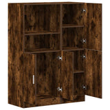 2 Piece Kitchen Cabinet Set Smoked Oak Engineered Wood 3324146