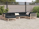 6 Piece Garden Sofa Set Solid Wood Pine 3299519