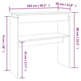 ZNTS Console Table Brown Oak 102x30x80 cm Engineered Wood 815221