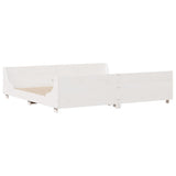 Bed Frame without Mattress White 180x200 cm Super King Solid Wood Pine 3302274