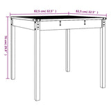 Garden Table 82.5x82.5x76 cm Solid Wood Pine 823962