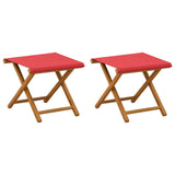 Deck Chair 2 pcs Solid Eucalyptus Wood Red 42024892