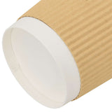 Paper Coffee Cups 500 pcs 16oz 400ml Brown 4102801