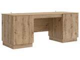 Desk with Shelf Artisan Oak 142.5 x 50 x 75 cm Engineered Wood 3414629