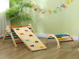 5-in-1 Toddler Climbing Frame with Ramp, Arch, for 18-48 Months, Multicoloured T3398P425410