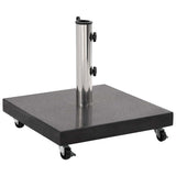 Parasol Base Black Granite, Stainless Steel Medium 48565