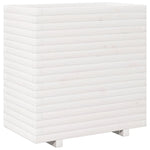 Garden Planter White 70x40x72.5 cm Solid Wood Pine 3282590