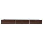 Garden Raised Bed Galvanised Steel 480x80x45 cm Brown 47066