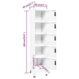 Locker Cabinet White 38x40x180 cm Steel 339788