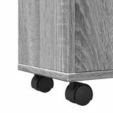 Narrow Bathroom Cabinet with Wheels Grey Sonoma Engineered Wood 855237
