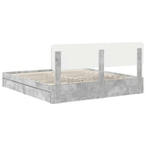 Storage Bed Concrete Grey 180 x 200 cm Engineered Wood 3412251