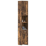 Bathroom Cabinet Smoked Oak 30x30x183.5 cm Engineered Wood 815519