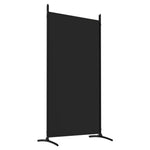 ZNTS 4-Panel Room Divider Black 346x180 cm Fabric 350265