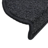 Stair Mats 10 pcs 65x24x4 cm Dark Grey Half Round Large 149753