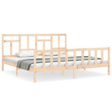 Bed Frame without Mattress 200x200 cm Solid Wood Pine 3193161