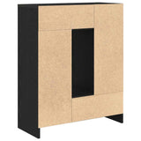 Sideboard with Drawers and Doors Black Oak 73x31x90 cm 861851