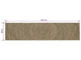 Area Rugs Natural and Black 80 x 300 cm Jute 42010621