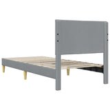 Bed Frame with Headboard Light Grey 90 x 190 cm Fabric 42027612