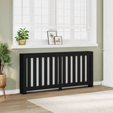 Radiator Cover Black 175x20x82 cm Engineered Wood 852754